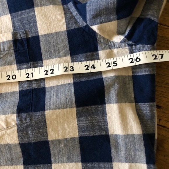 Men's Vintage St John's Bay Blue & Cream Checked Shirt XXL - Picture 8 of 13